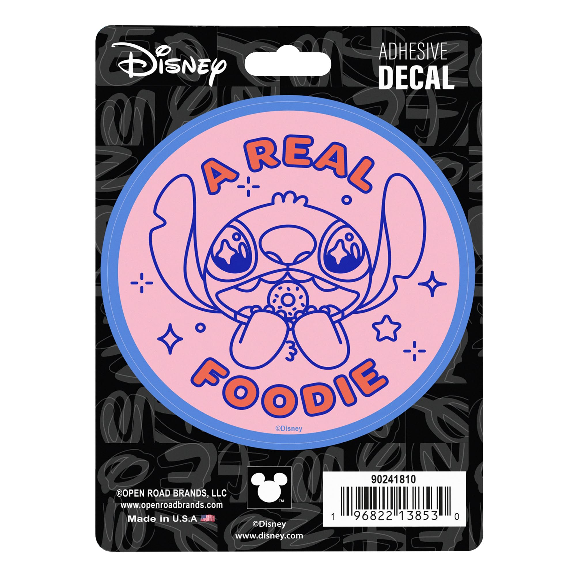 Disney Lilo and Stitch A Real Foodie Adhesive Vinyl Decal