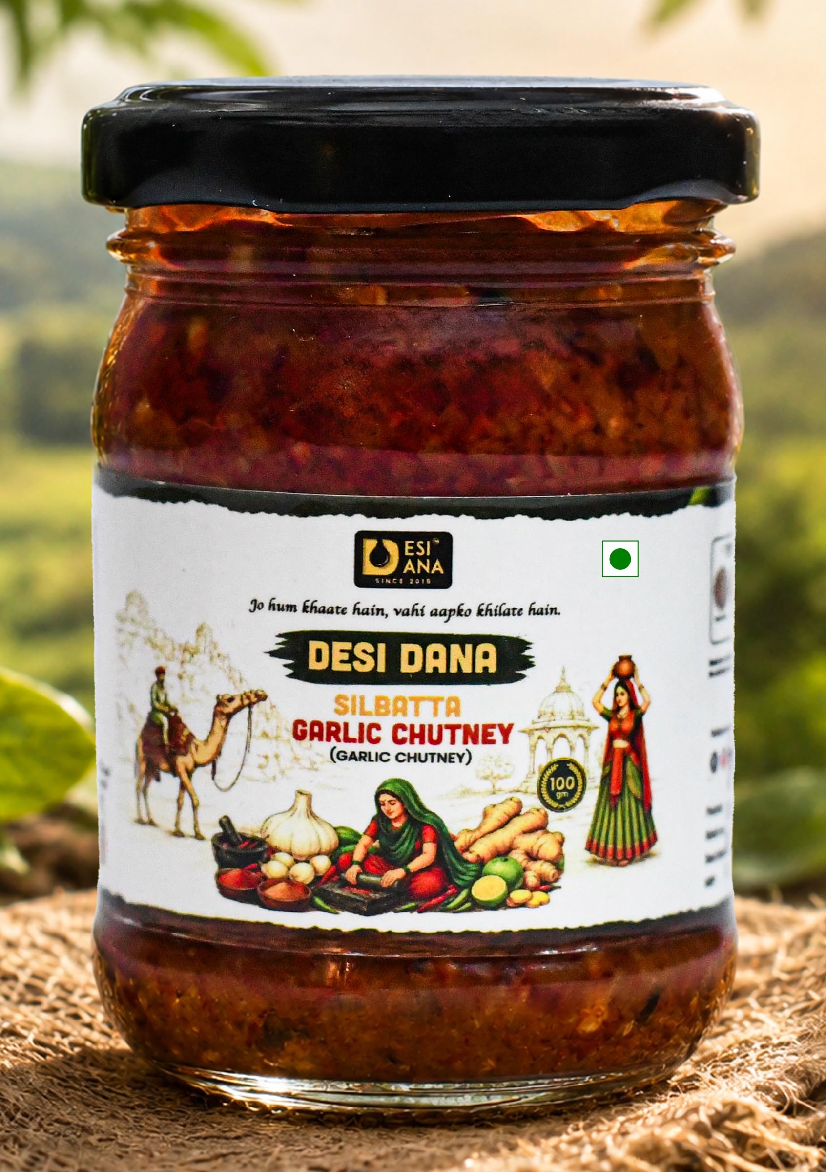 Rajasthani Silbatta Garlic Red Chilli Chutney (100 gms) | Handcrafted Traditional Recipe | Lahsun Mirch Chutney | Authentic Spices | Homemade Style | No Preservatives | Glass Jar-image-47