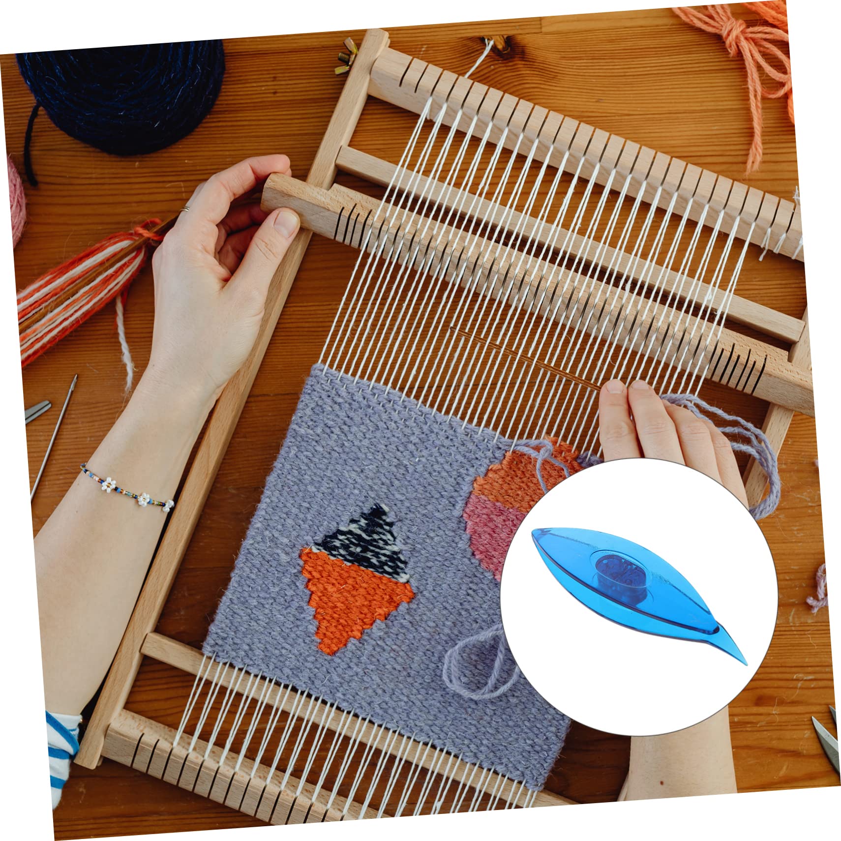 BEBEMOKO 3sets Ergonomic Tatting Shuttle Craft Needles Shuttle Stick for DIY Lace-Making Kits 2pcs*3