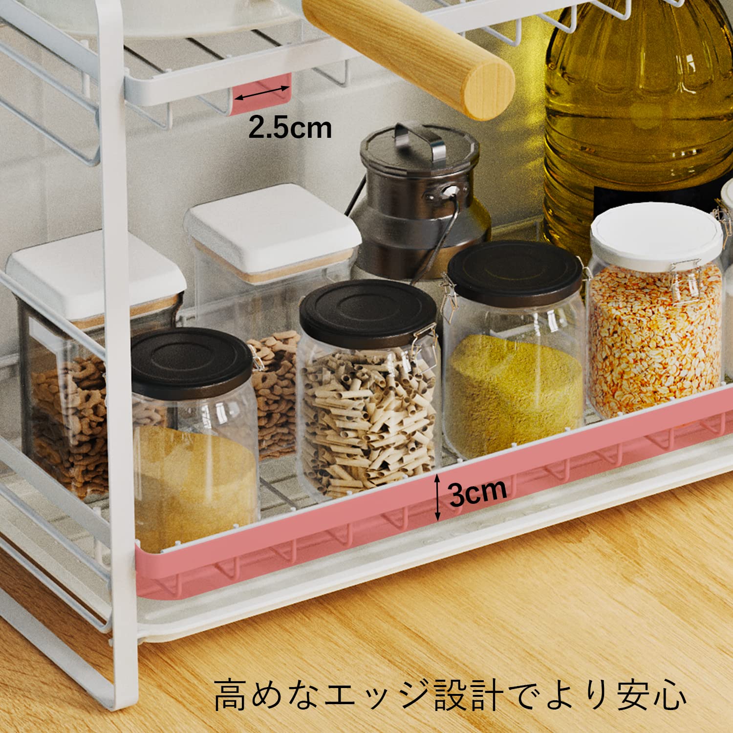 Amazon｜調味料ラック 2段 防錆 スパイスラック 調味料棚 キッチン