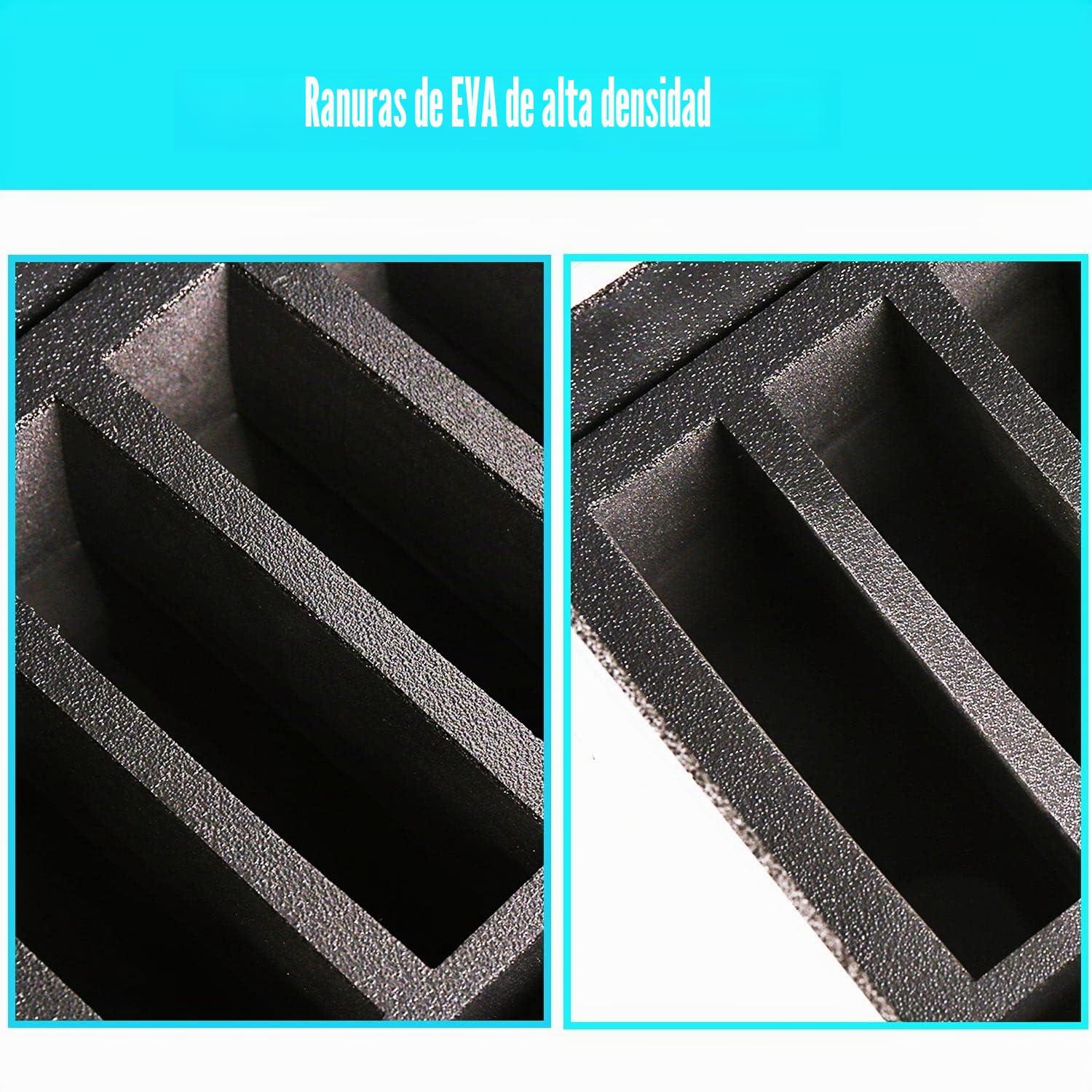 GLOTRENDS B10 Caja de Almacenamiento de 10 Ranuras para Disco Duro Interno de 3,5 Pulgadas, diseño portátil para Llevar y Transportar,Organizador de Disco Duro y Caja Protectora