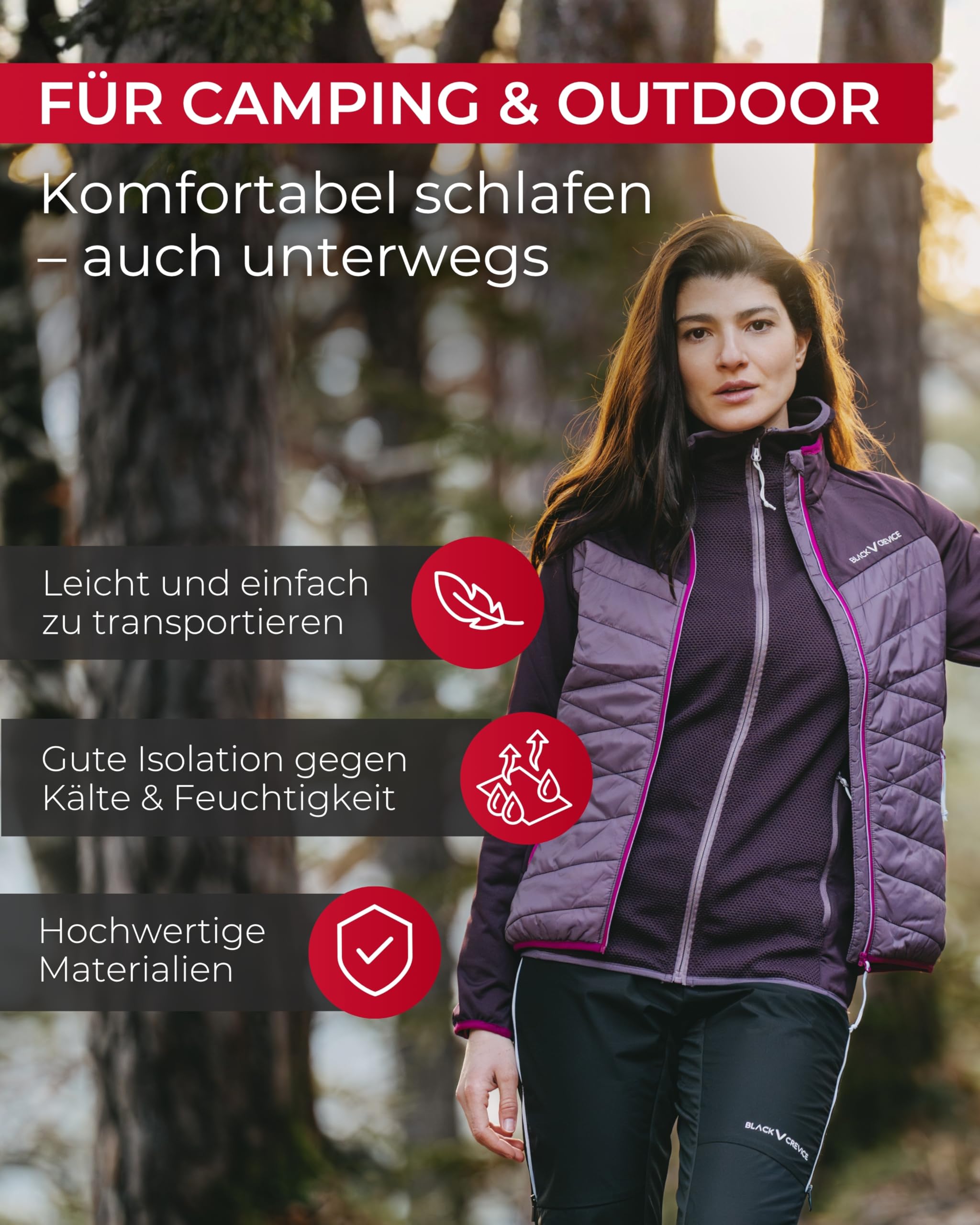 Black Crevice Selbstaufblasbare Luftmatratze
