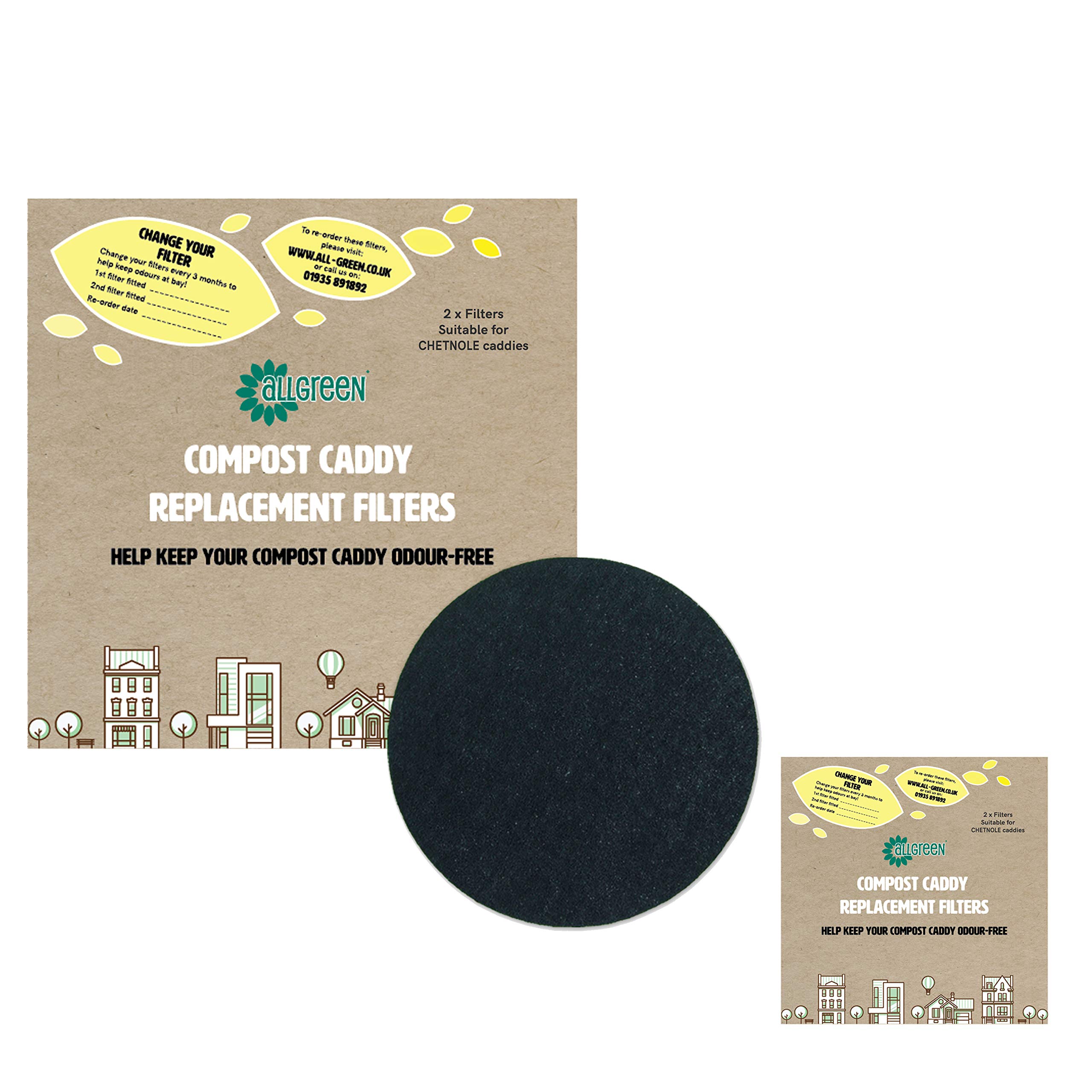 Compost Caddy Spare Filters - For Chetnole Ceramic Caddies (4 Pack)