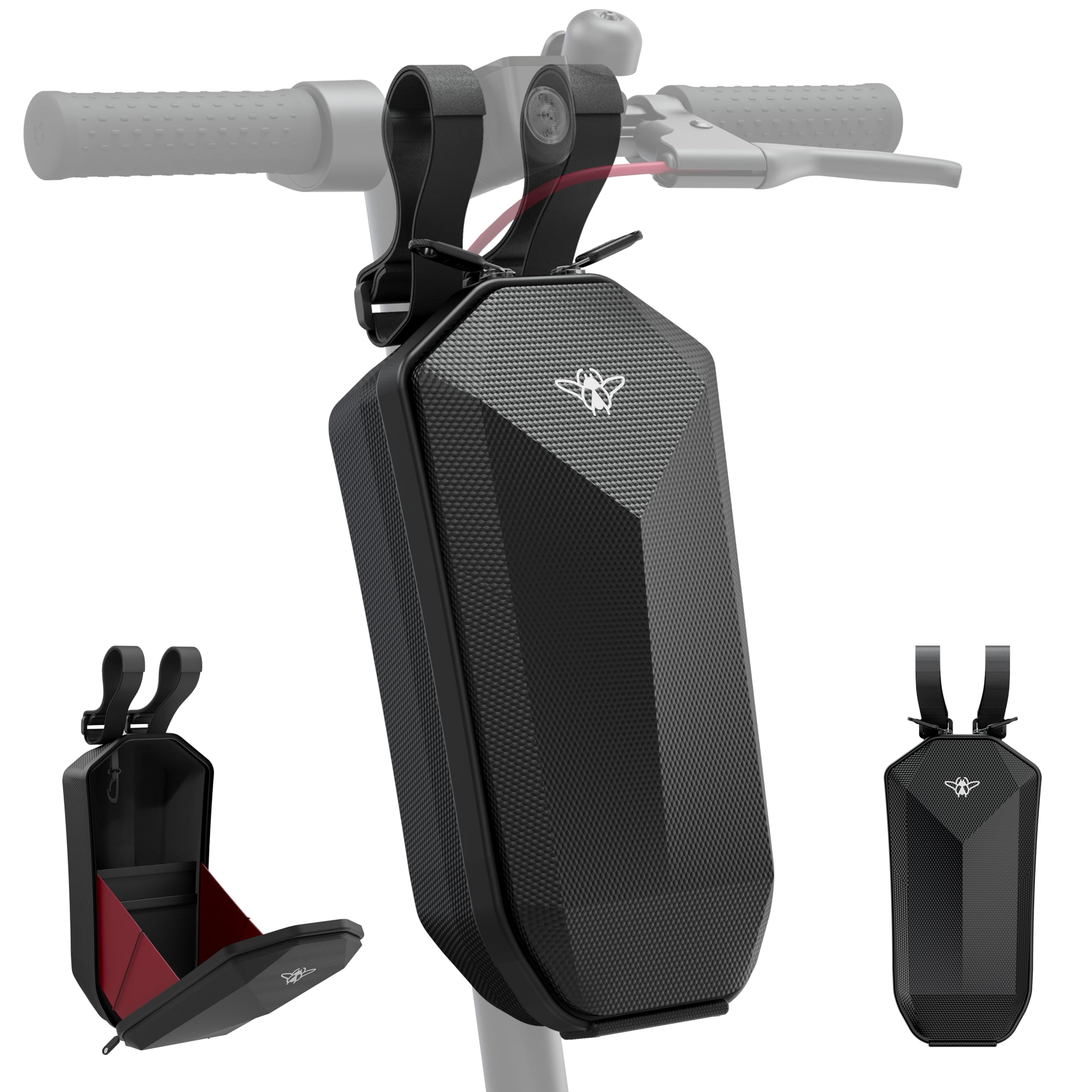 CASR Borsa grande borsa universale 4L per bicicletta e monopattino – impermeabile e resistente agli urti, design riflettente e facile da montare, look urbano elegante – nero