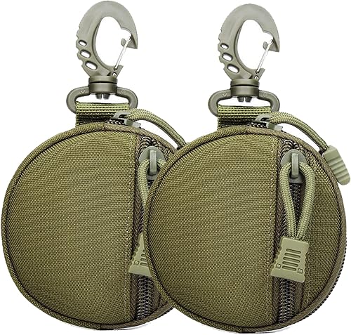 Paquete de 2 bolsas tácticas EDC compactas, mini militares Molle, bolsa de utilidad para accesorios, bolsas organizadoras, monedero, llavero,