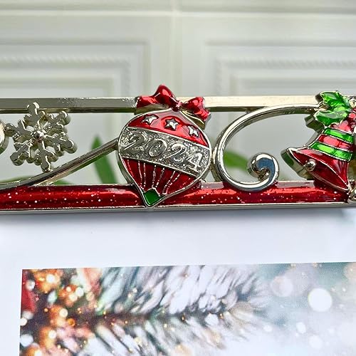 Miniatura 7 de Marco de fotos de Navidad de 5 x 7 pulgadas, marco de fotos de metal, marcos de fotos de Feliz Navidad, para escritorio, mesa, adornos de Navidad