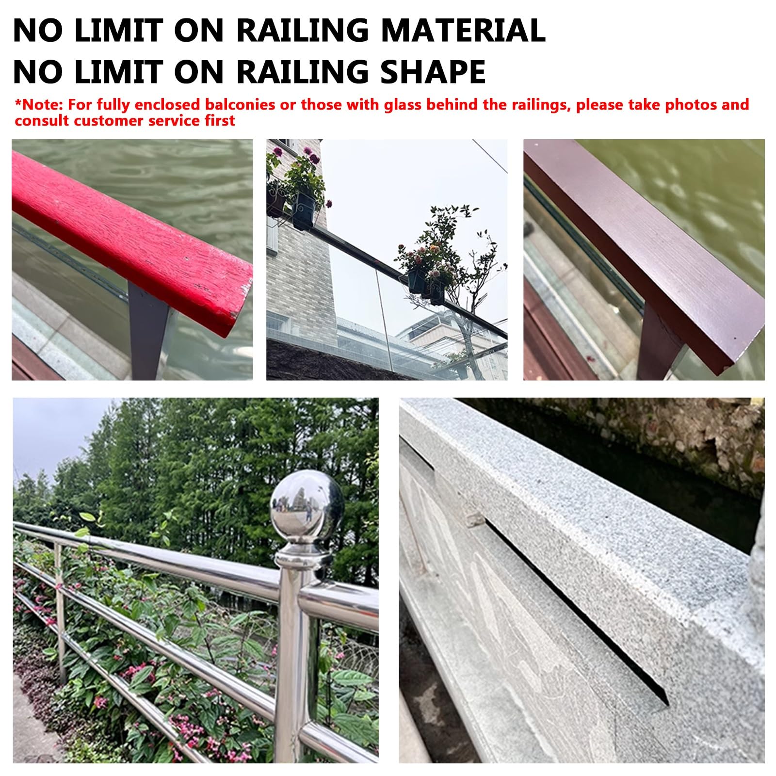 Tavolo Sospeso for Balcone,Tavolino Pieghevole da Balcone,Tavolo da Appendere a Sospensione di Ferro, Tavolo da Ringhiera Altezza Regolabile a 3 Livelli, Ferro, Nero(White)