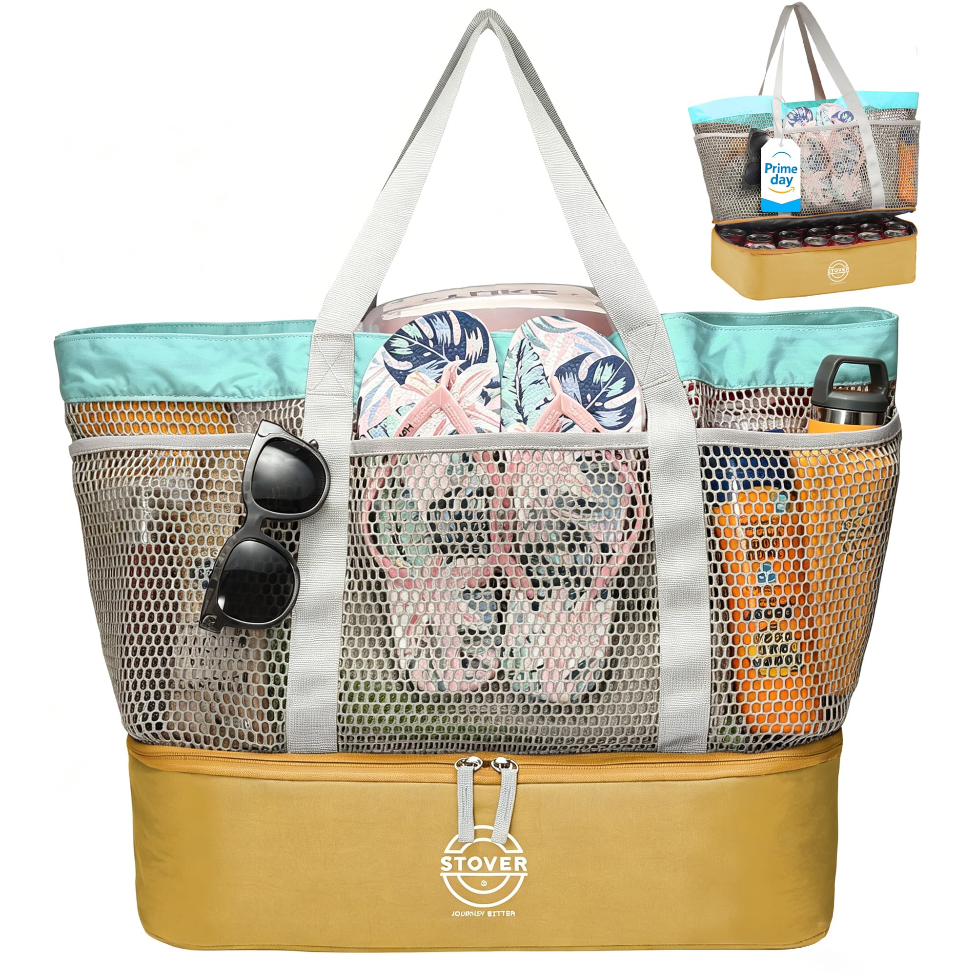 STOVER Extra Large Mesh Beach Bag