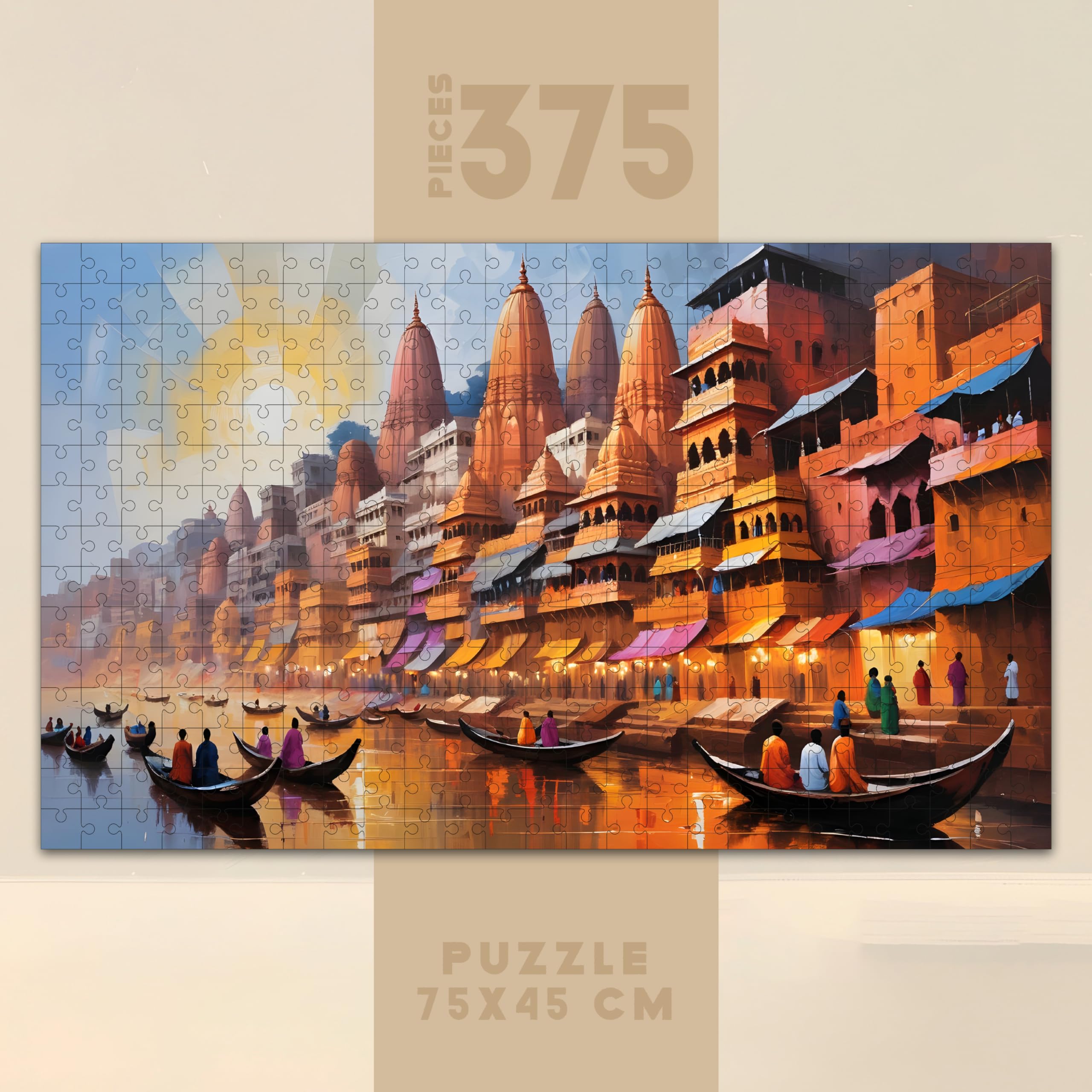 SIGNOOGLE Varanasi City Jigsaw Puzzles for Adults and Kid Above 14+ Years | 375 Pieces Jigsaw Puzzle Game Board Gift (B0D227KH9Y) Amazon Price History, Amazon Price Tracker