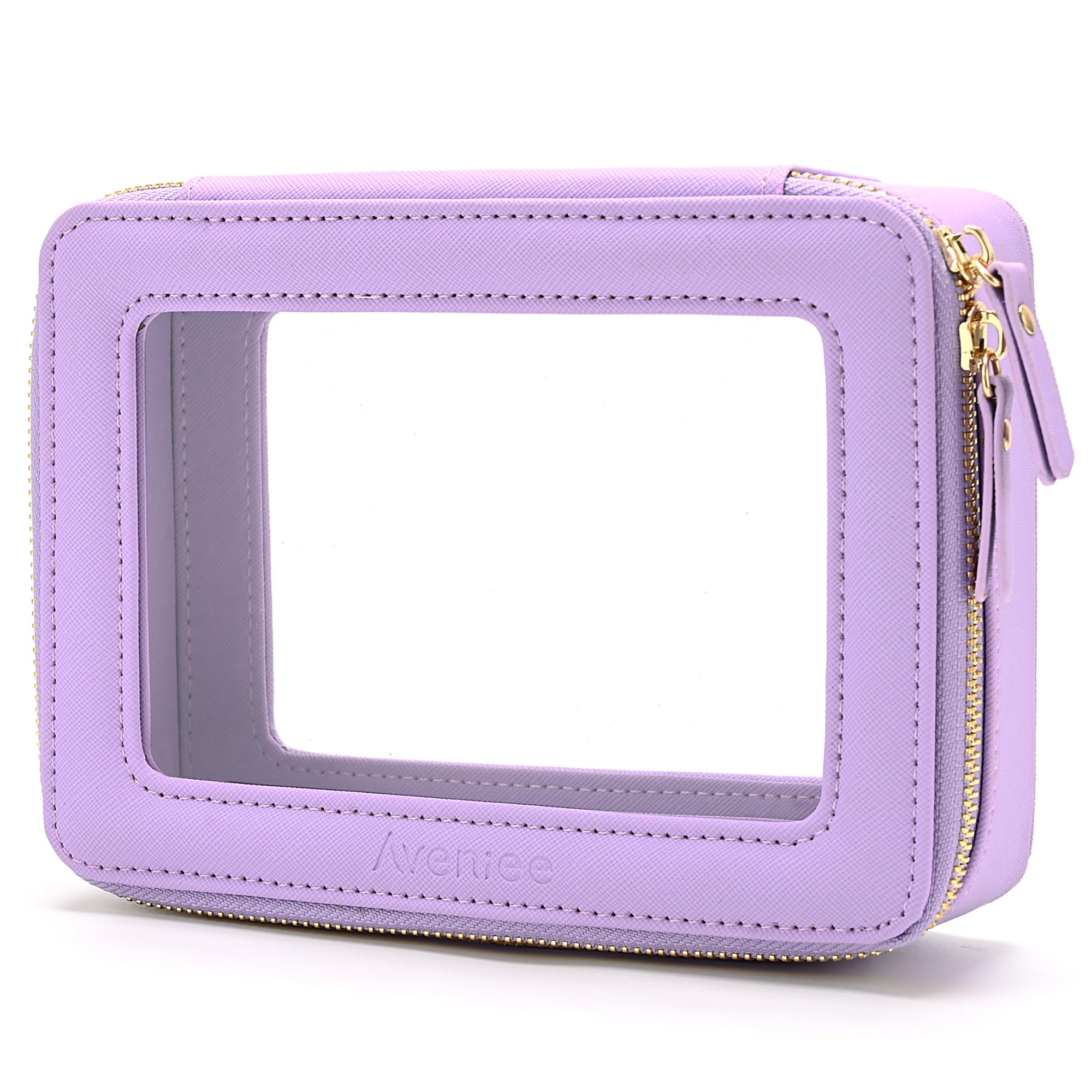 Aveniee Clear Makeup Bag Organizer, Travel Toiletry Bag Cosmetic Case for Women, Portable Make Up Skincare Pouch Car Organizer Bag with Zippers for