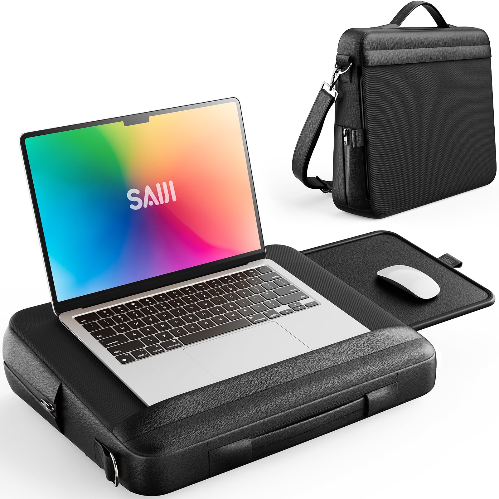 Amazon.co.jp: SSAIJI ビジネスバッグ&膝上テーブル パソコンケース