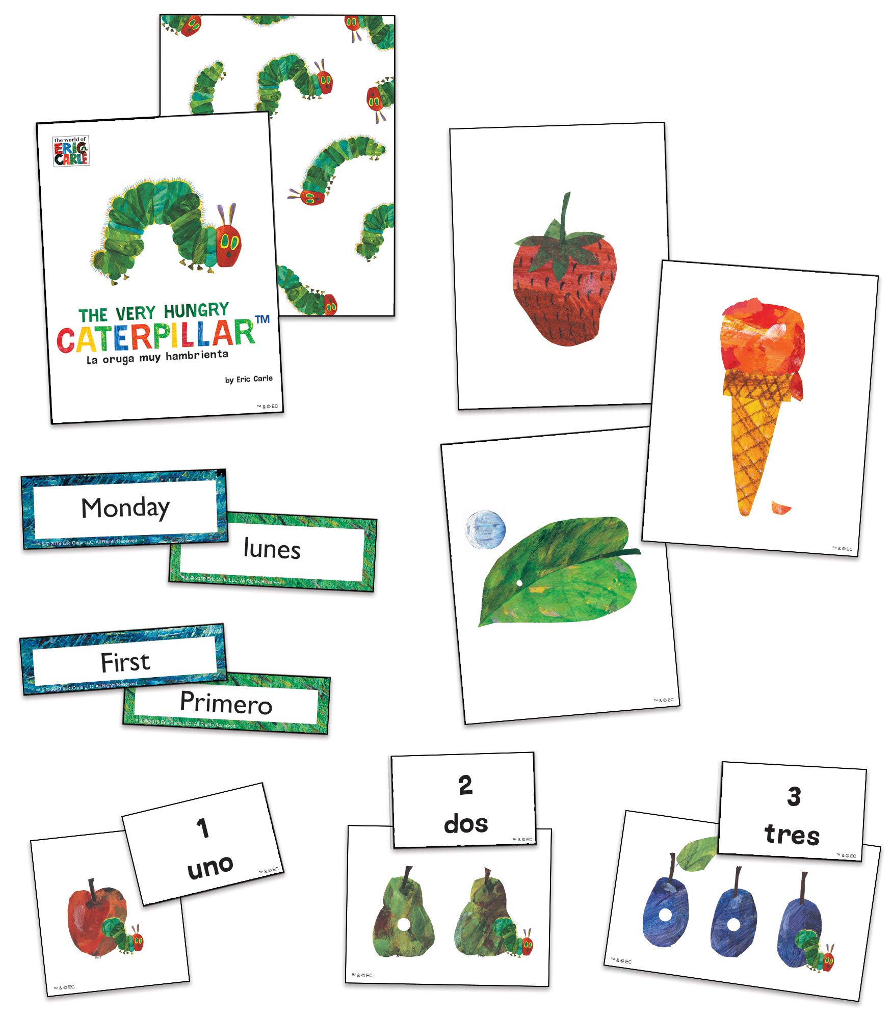 World of Eric Carle | The Very Hungry Caterpillar Learning Cards | English and Spanish, 67ct