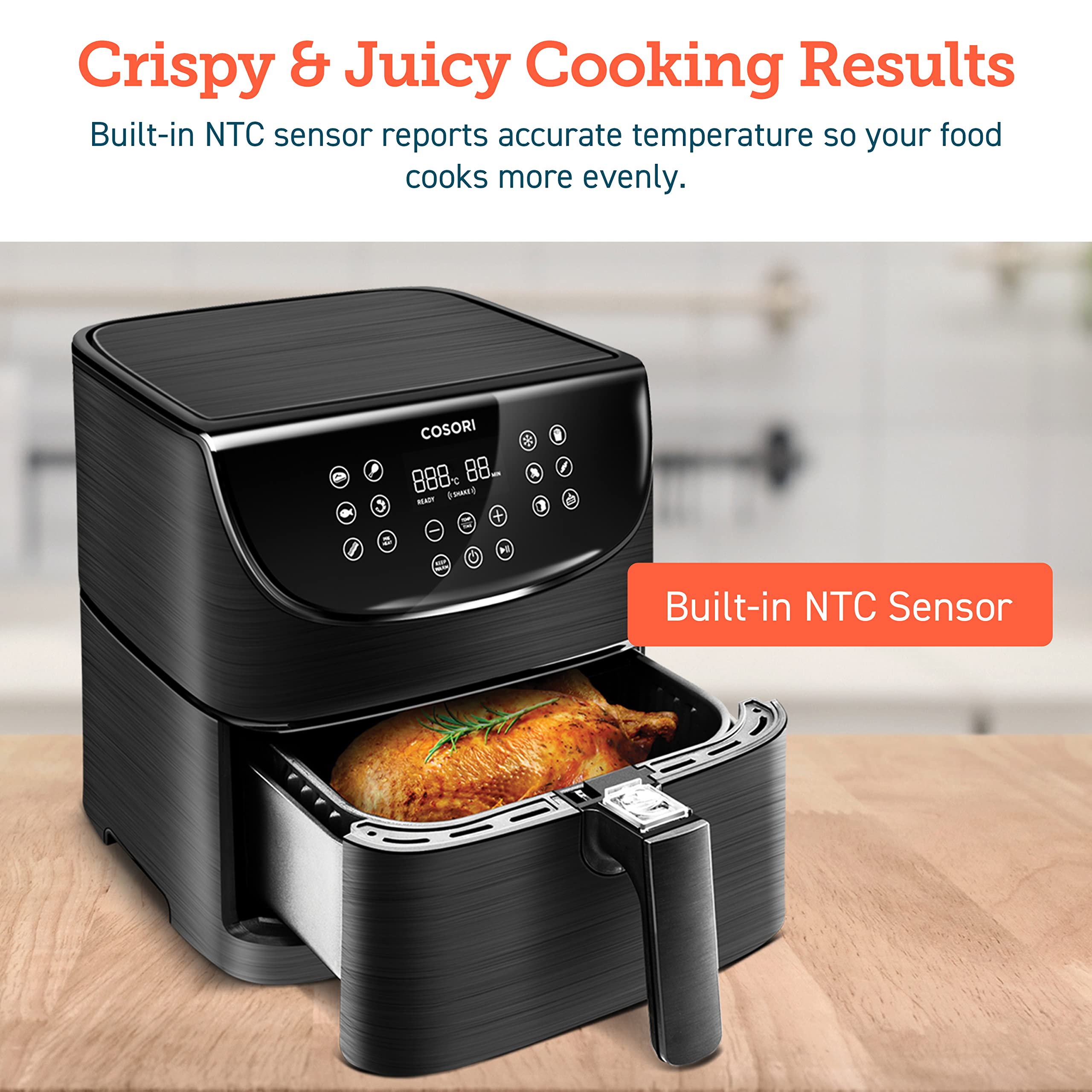 COSORI Air Fryer Oven with Rapid Air Circulation, 100 Recipes Cookbook