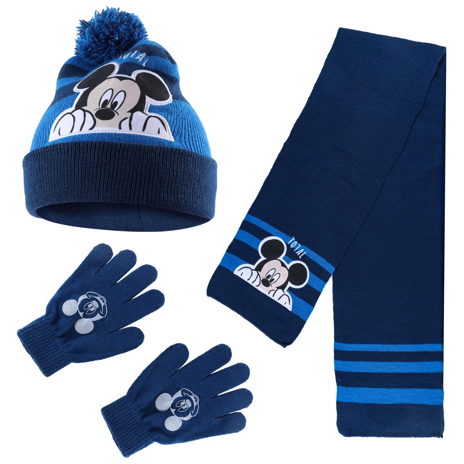 Set Invernale Topolino Per Bambini - Cappello, Sciarpa E Guanti, Morbido E Caldo, Ideale Per Regali Natalizi - Foto 4