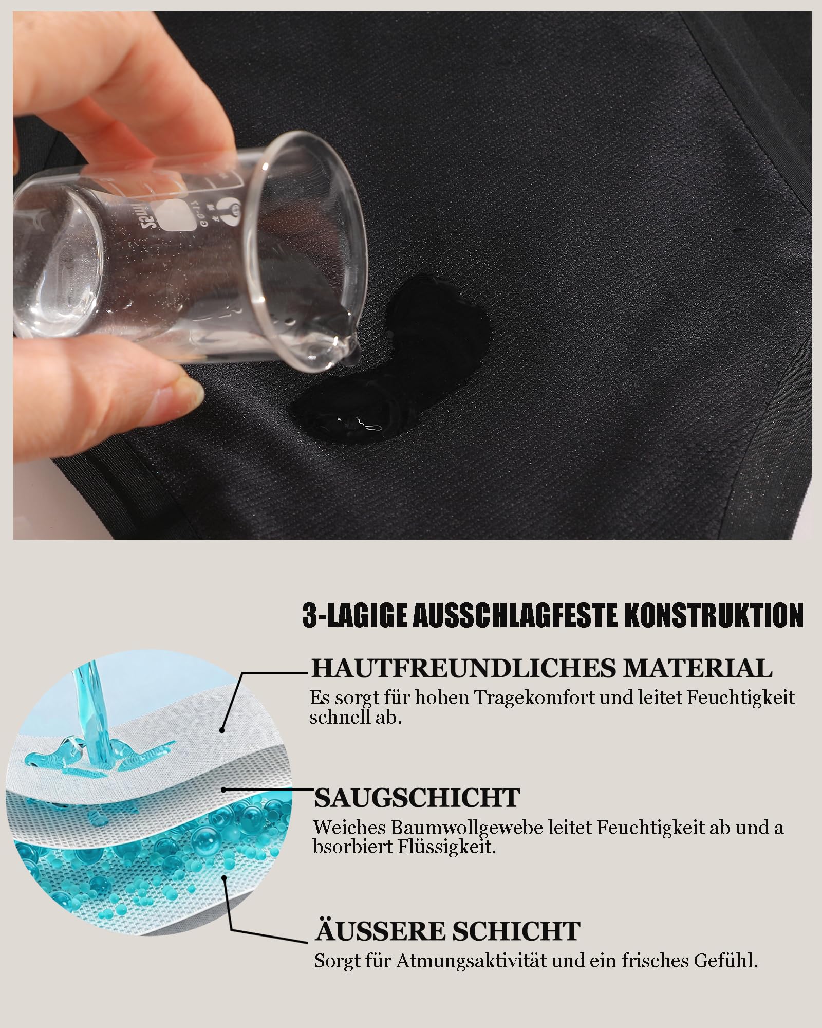 ALL OF ME Lot DE 2 sous-vêtements menstruels pour Femmes sans Coutures, Flux abondant (60 ML) – Culottes menstruelles, Taille L