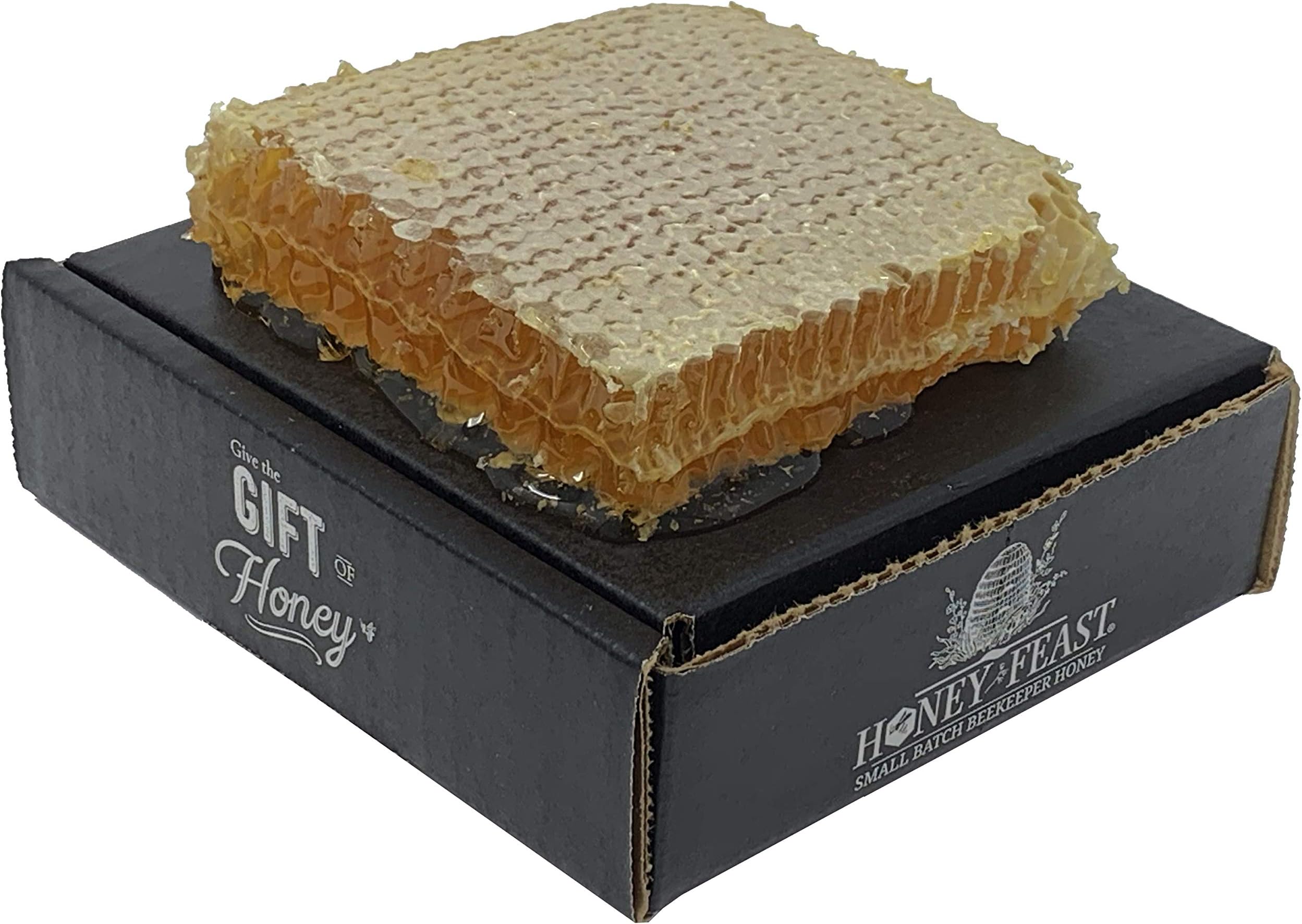Raw Honeycomb by HONEY FEAST - American organic floral sources. USA Large Cut (10-14oz) 643129877100