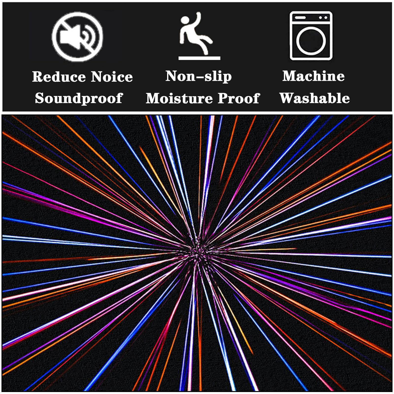 Bęben elektryczny, dywan, mata dźwiękoszczelna, 210 x 180 cm, akcesoria perkusyjne, amortyzacja, koc bębnowy, antypoślizgowy, do elektronicznego bębna jazzowego, bębna basowego, werbla i innych mat
