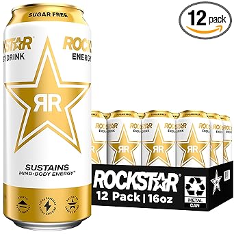 Rockstar Sugar Free Energy Drink, 16 Fl Oz Cans (Pack of 12) (Packaging May Vary)