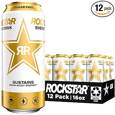 Rockstar Sugar Free Energy Drink, 16 Fl Oz Cans (Pack of 12) (Packaging May Vary)
