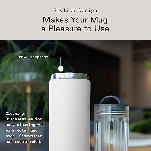 Miniatura 6 de Firebelly Tea, Taza infusor de té de viaje con colador, vaso aislado para té o café de hojas sueltas, botella a prueba de fugas para bebidas