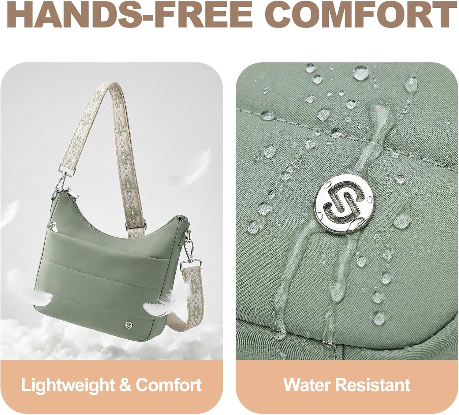 Anti Theft Crossbody Purse Hobo Crossbody Bags for Women, Quilted Puffer Bag Slouchy Built-in Wallet & RFID Blocking - Image 7