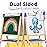 Blue Squid Art Easel for Kids, Easels for Toddlers | Adjustable Art Easel with Paper Roll, Magnetic Kid Chalkboard Easel Double Sided, Toddler White Board Toddler Easel for Kids 100+ Accessories