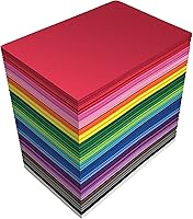 Better Office Products 100-Pack EVA Foam Sheets, 20 Assorted Colors, 2mm Thick 5.5x8.5" for Arts Crafts DIY - Flexible & Easy Cut