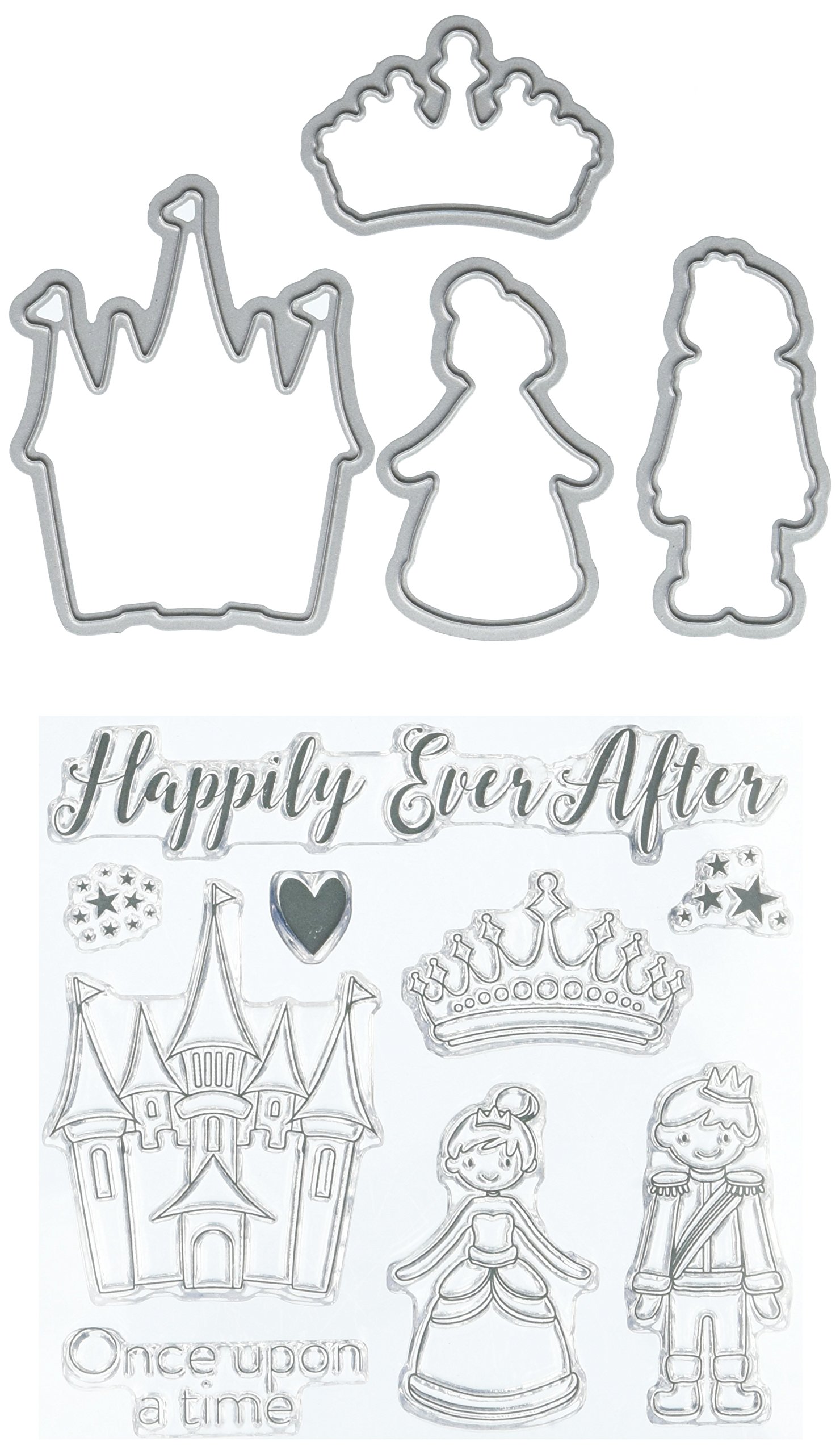 Echo Park Paper Company EPDIE/STAMP55 Happily Ever After Die/Stamp Set