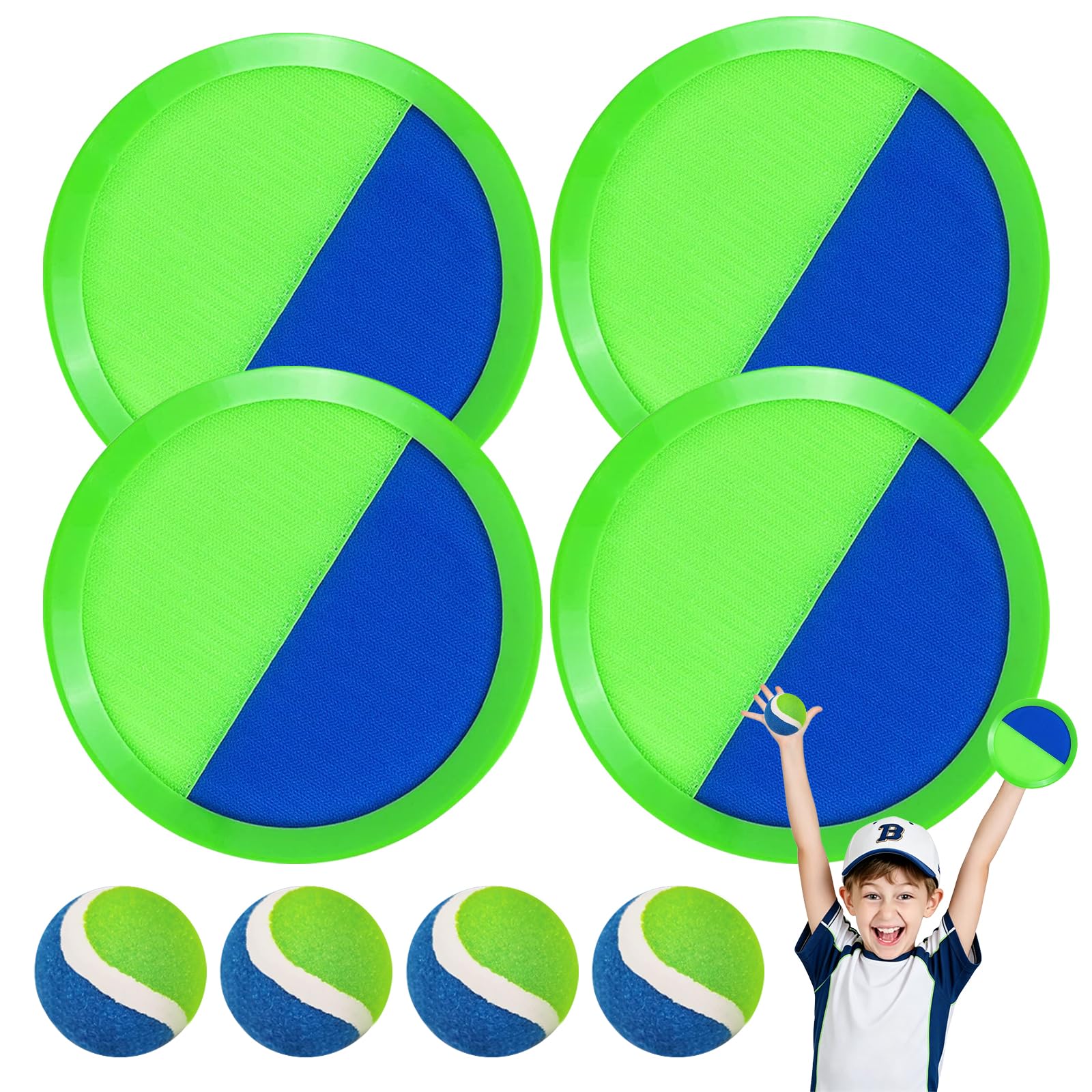 Klettballspiel für Kinder Klettball Strandspielzeug Ballspiele Wasserdicht Wurfspiel Klettspiel Outdoor Strandspiele Erwachsene Draußen für Draußen Garten ab 2 3 4 5 6 7 8 9 10 Jahre Mädchen Junge