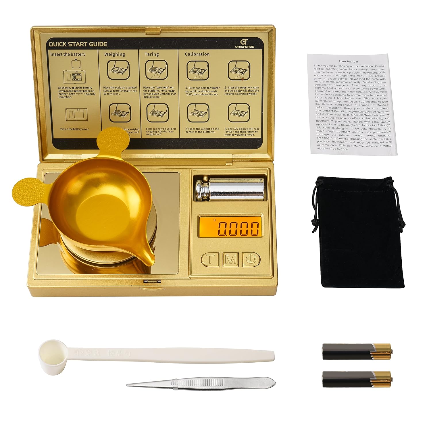 Amazon.com: ORIXFORCE High Precision Pocket Scale 50g/0.001g, Jewelry ...