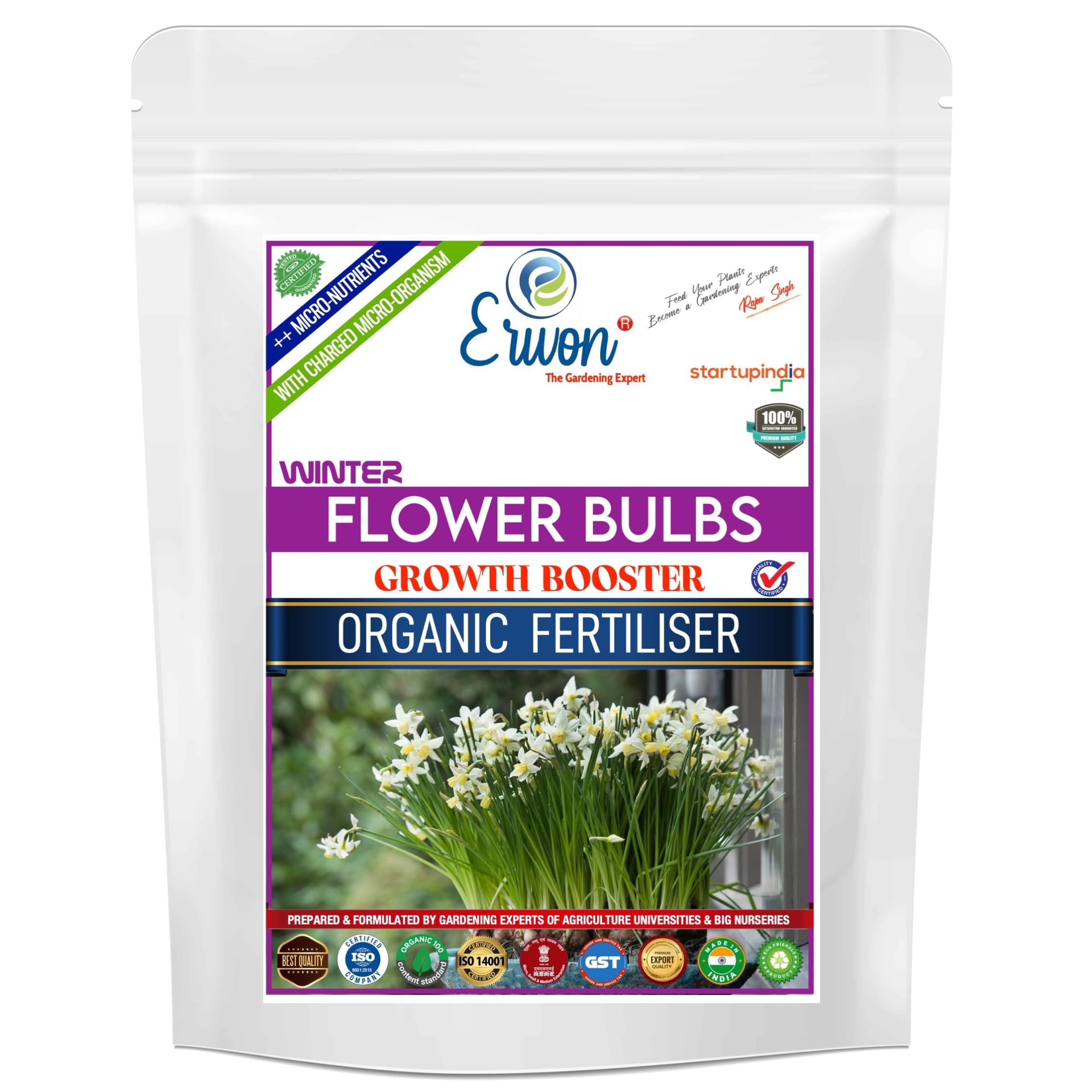 Erwon® Winter Flower Bulbs Growth Booster, Premium Essential Powerful Organic Fertilizer for Overall Growth of Winter Flower Bulbs Plants, with Charged Micro-Organism and ++ Micronutrients (400 gm) (B097D4VTSS) Amazon Price History, Amazon Price Tracker