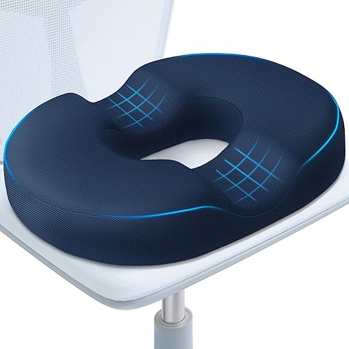 Miniatura 1 de BlissTrends Cojín de asiento de almohada con forma de dona, cojines de silla de dona para embarazo posparto y hemorroides, cojín de alivio del dolor