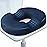 BlissTrends Donut Pillow Seat Cushion, Donut Chair Cushions for Postpartum Pregnancy & Hemorrhoids, Tailbone Pain Relief Cushion, Memory Foam Lifting Cushions for Office & Home Chairs (Blue, X-Large)