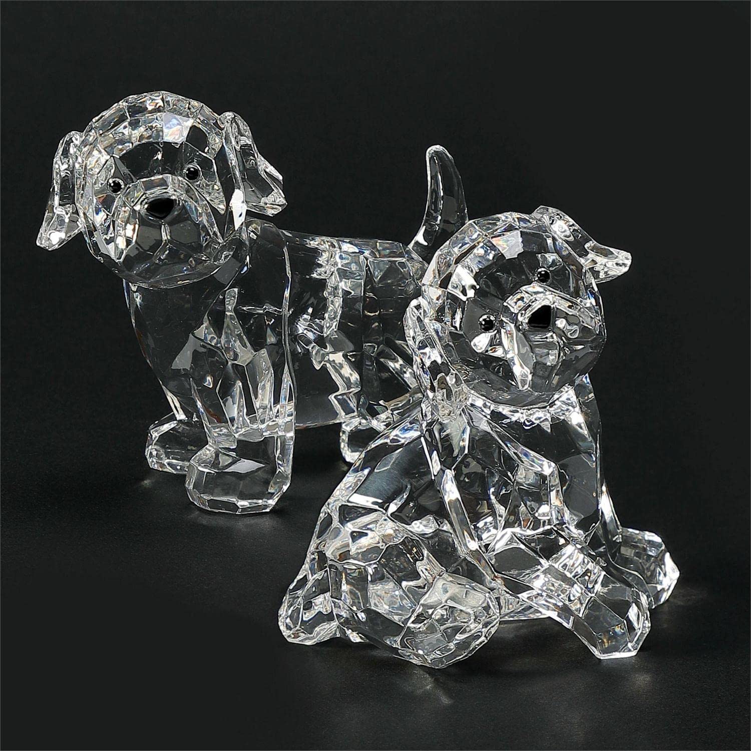 Enesco Facets Puppies, sortiert, 1 Stück, Acryl, 9,5 cm