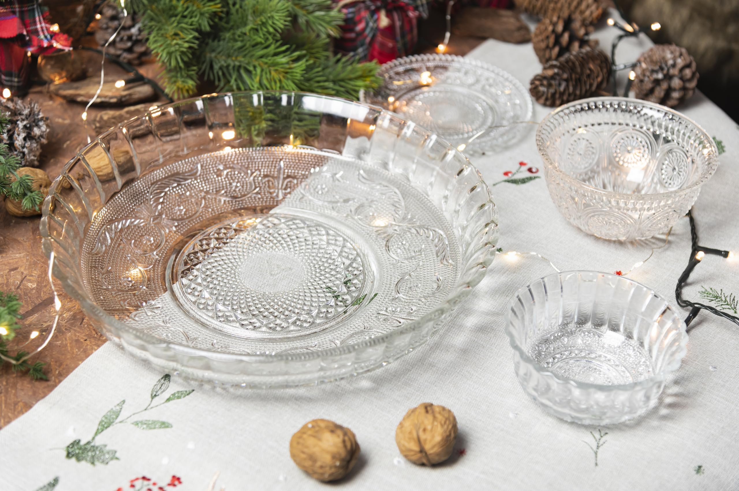 Villa d'Este Home Tivoli Lot de 6 soucoupes à pain en verre Ø 14 cm, Imperial