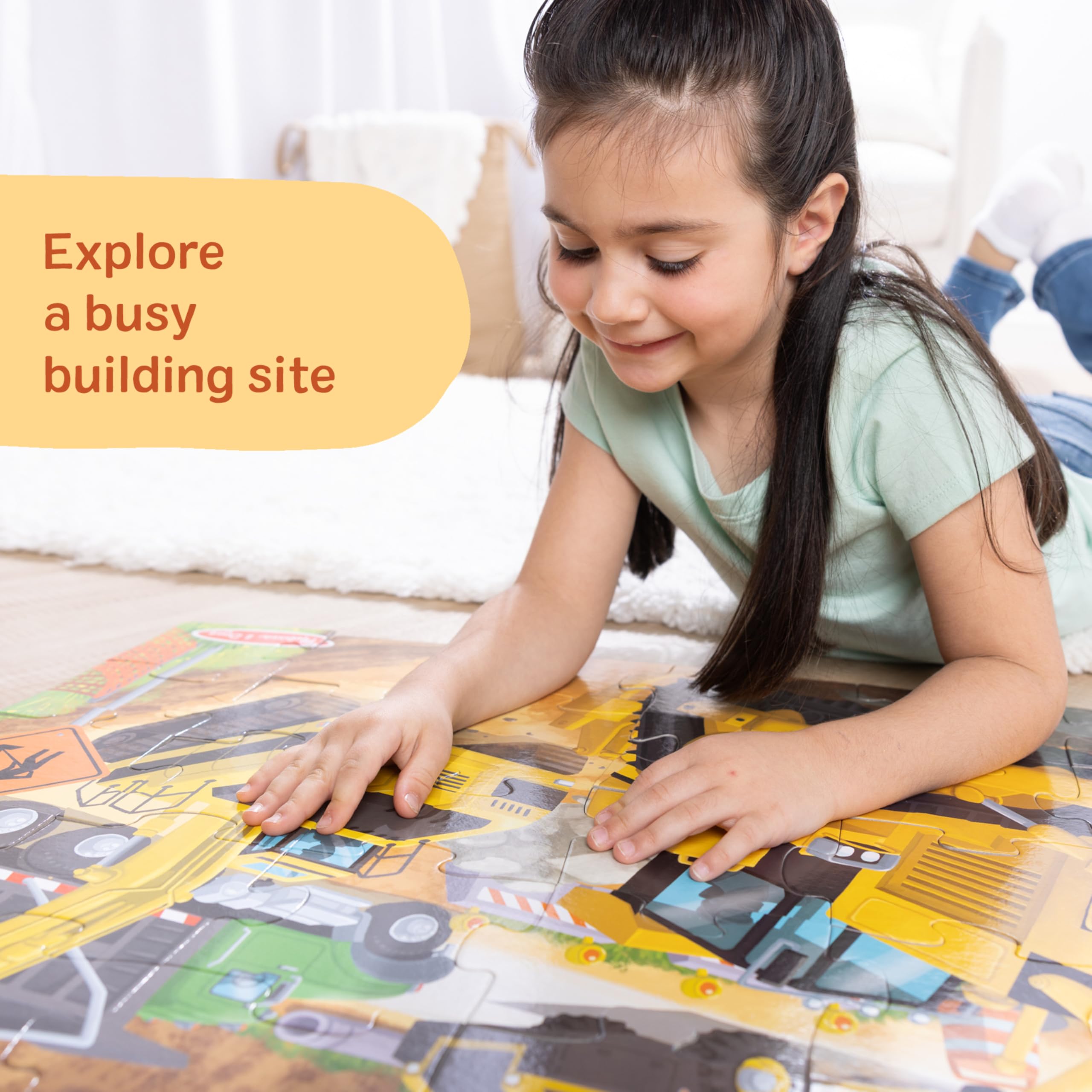 Melissa & Doug Neu! Baustelle 48-teiliges Bodenpuzzle