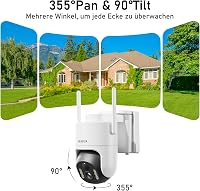 SHANNA 2K PTZ Napelemes Kültéri Kamera 8000mAh, 360° Forgatható, Éjszakai Látás, IP66 4