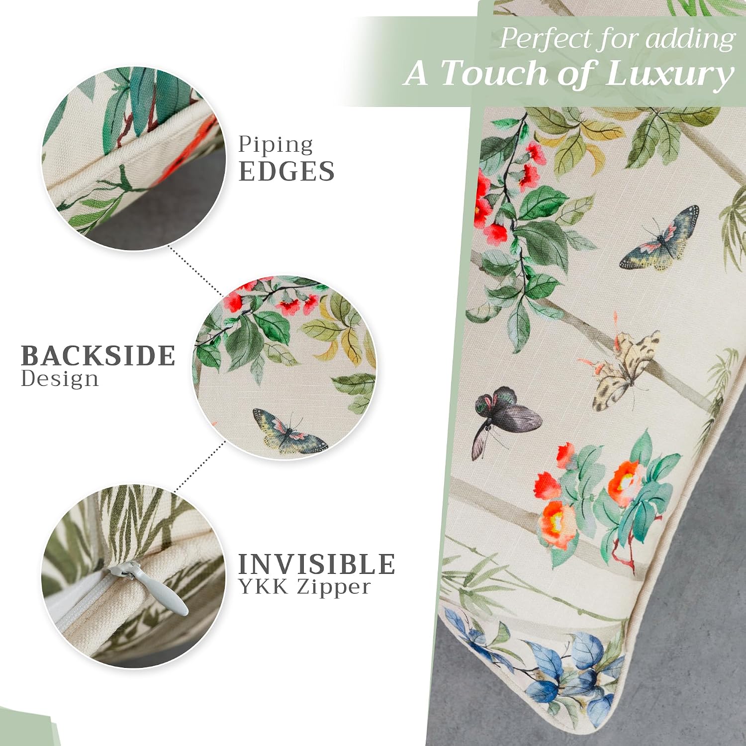 Maison d' Hermine Throw Pillow Covers 100% Cotton (12" x 20" - Pack of 1) image 4