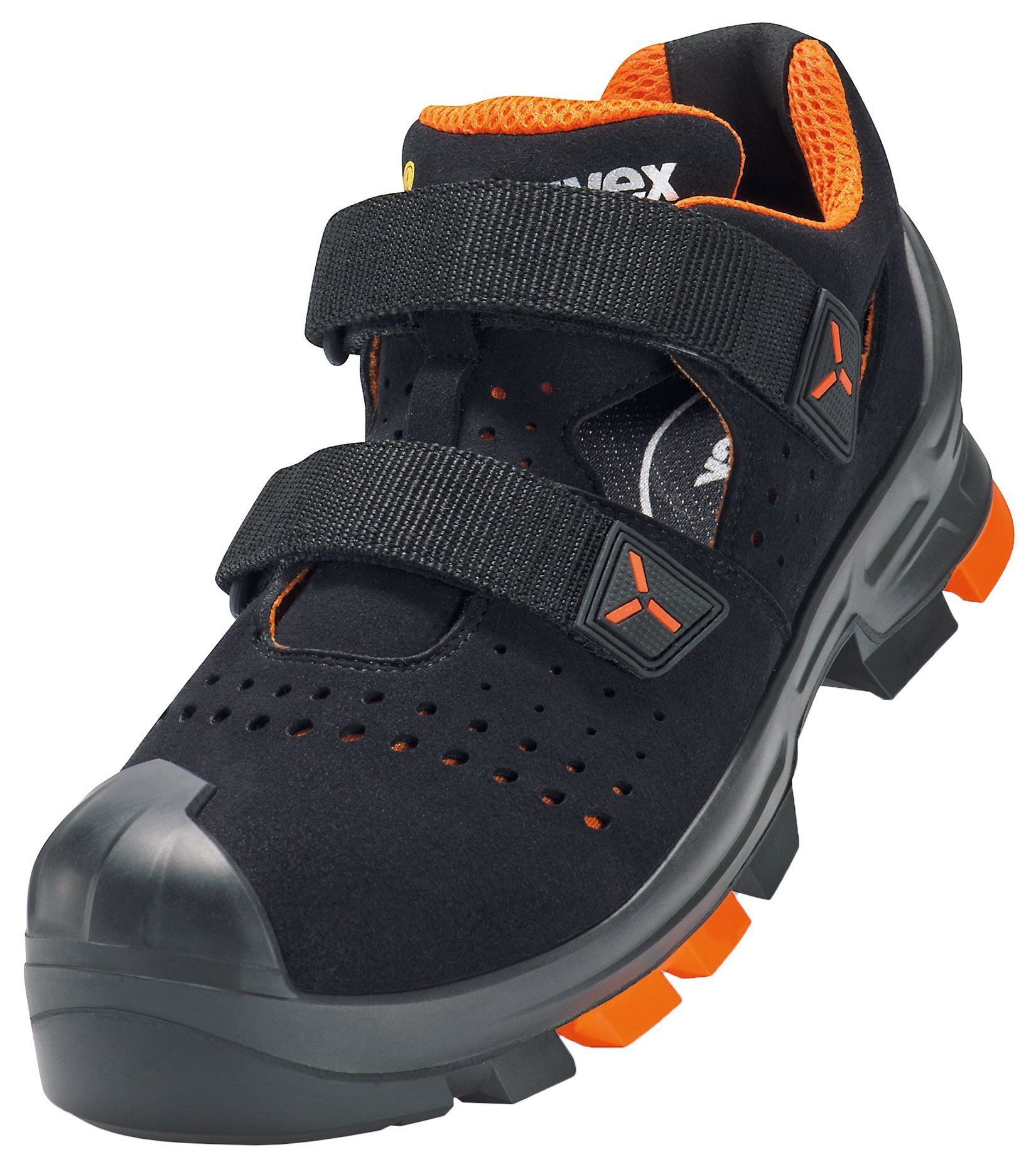 Uvex Unisex Adults Sandali 2 S1 P SRC W11 Sandals, Nero, Arancione, 10 UK