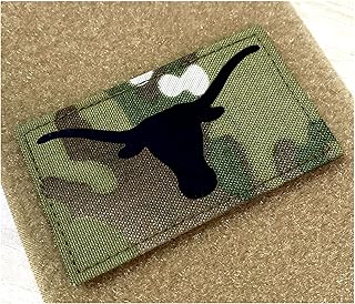IR Texas Longhorn Ranger Infrared 3.5x2 IFF Tactical Touch Fastener Patch Hook-Fastener Backing (Multicam)