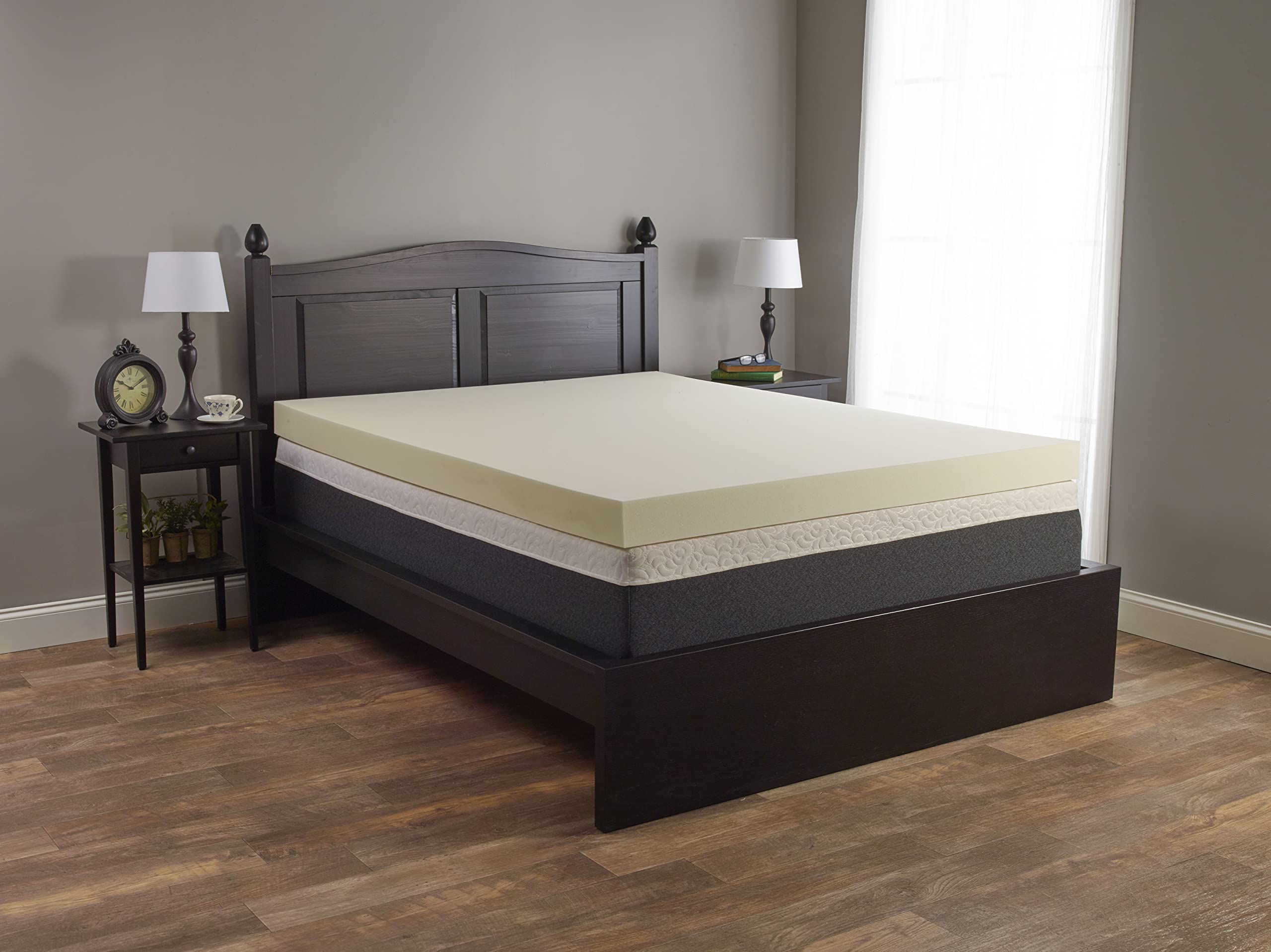 SleepBetterMemory Foam Mattress Topper, King, 4 inch