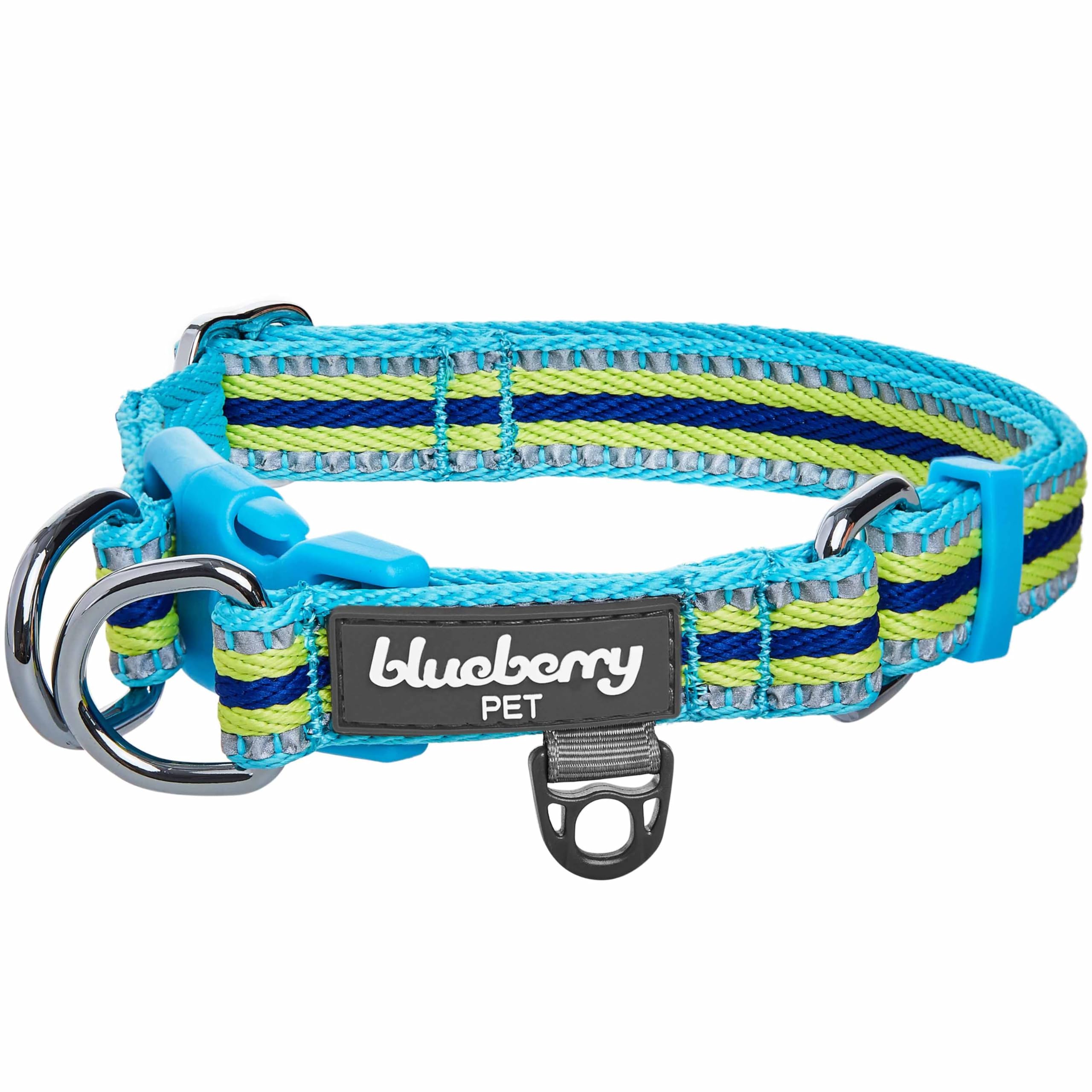 Collier réfléchissant pour chiens avec bandes 3M haute visibilité et nylon réglable