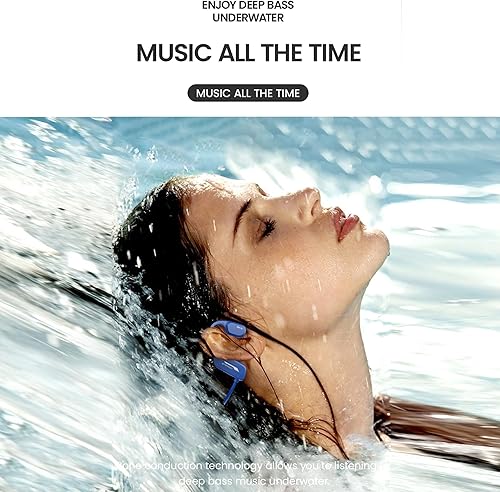 Miniatura 2 de Auriculares de conducción ósea IP68 natación impermeable a prueba de polvo a prueba de sudor Reproductor de música subacuática 8GB 1000 canciones,