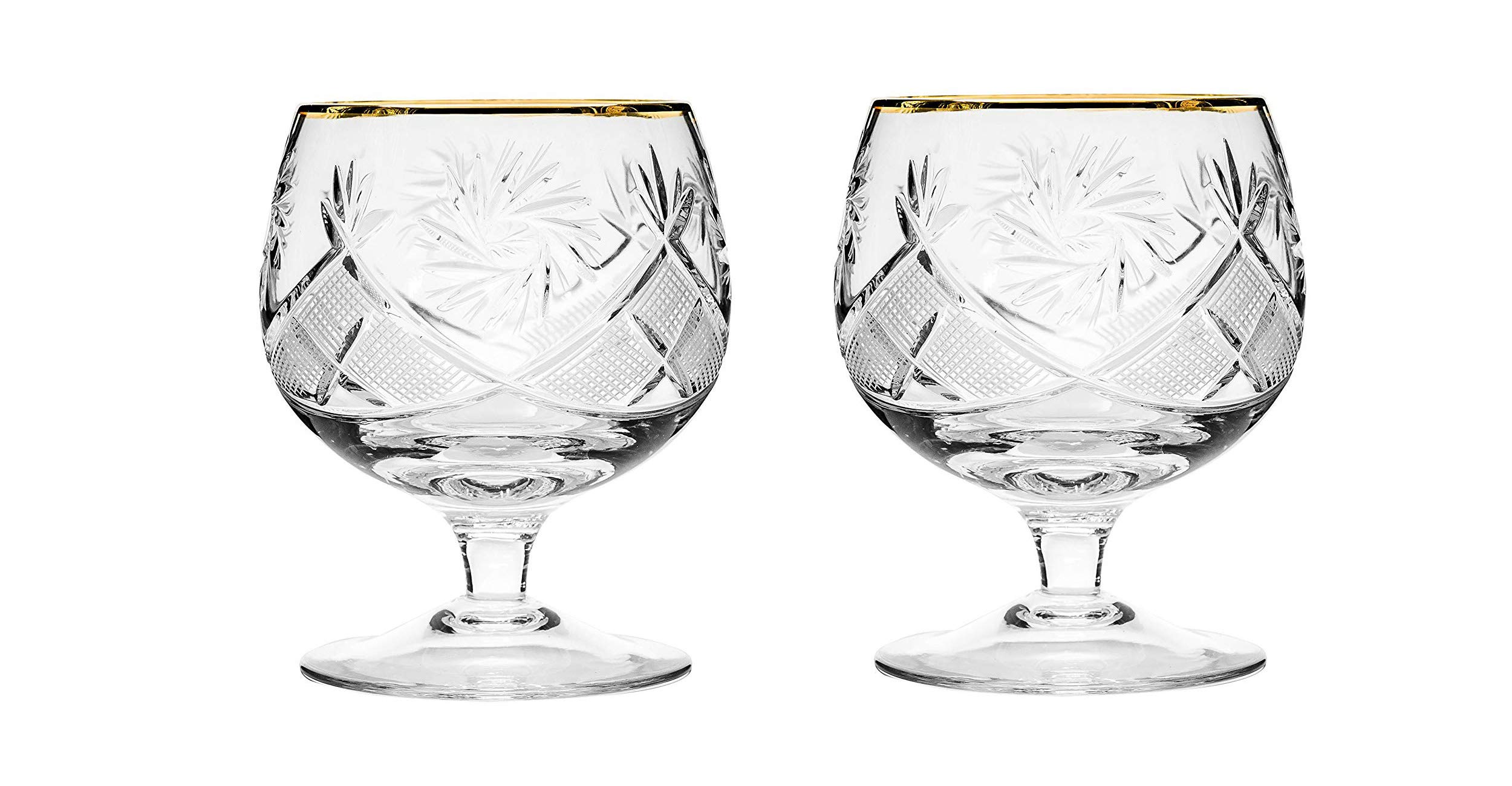 Russian Crystal Brandy Snifters - Set of 2 -4