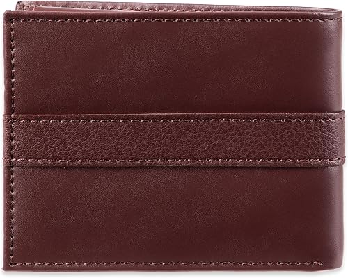 Miniatura 10 de Tommy Hilfiger Cartera de cuero genuino para hombre con múltiples ranuras para tarjetas