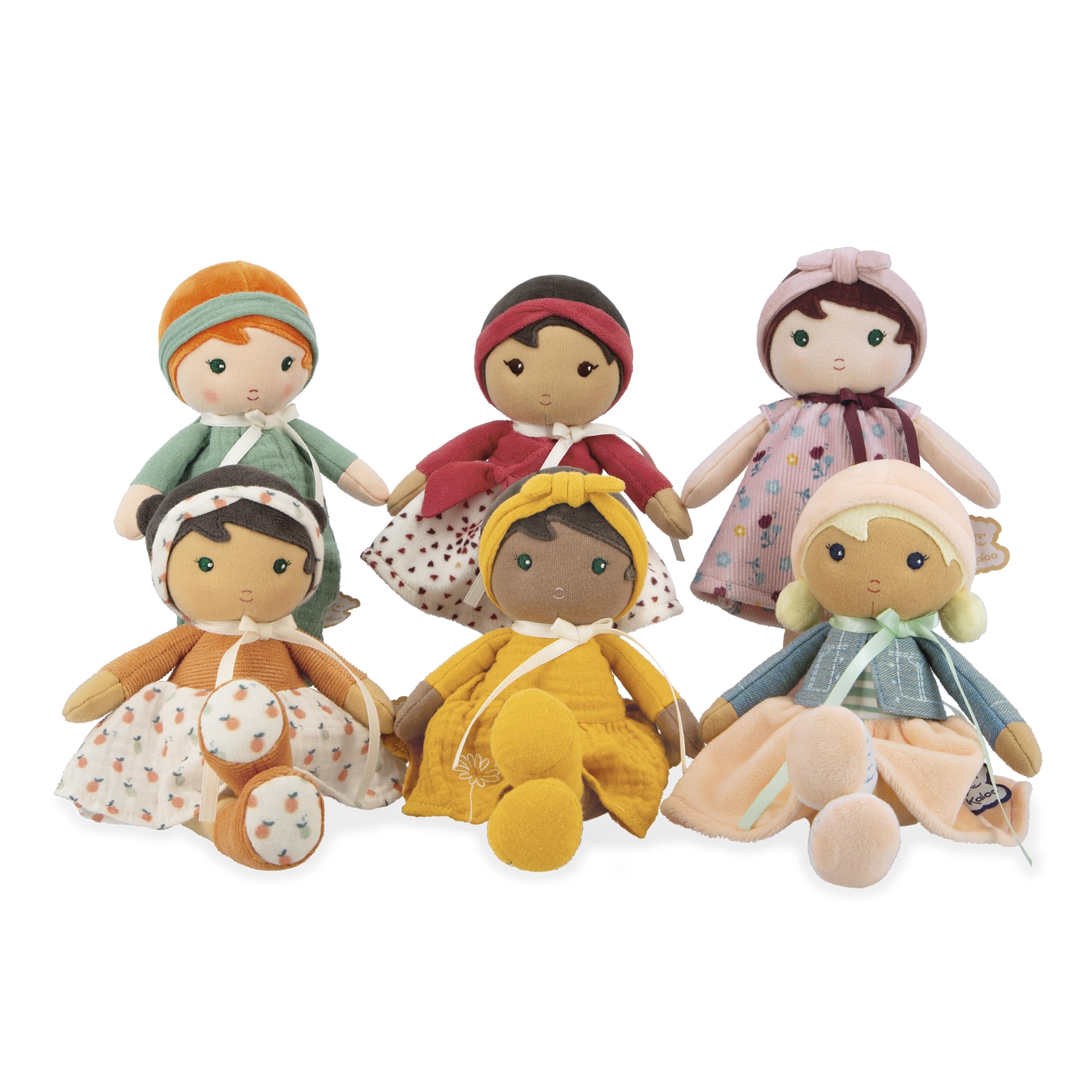 Muñeca De Tela Kaloo Eloïse – Peluche De 32 Cm Con Vestido De Terciopelo Y Muselina, Cinta Personalizable, Regalo De Nacimiento, Lavable A Máquina