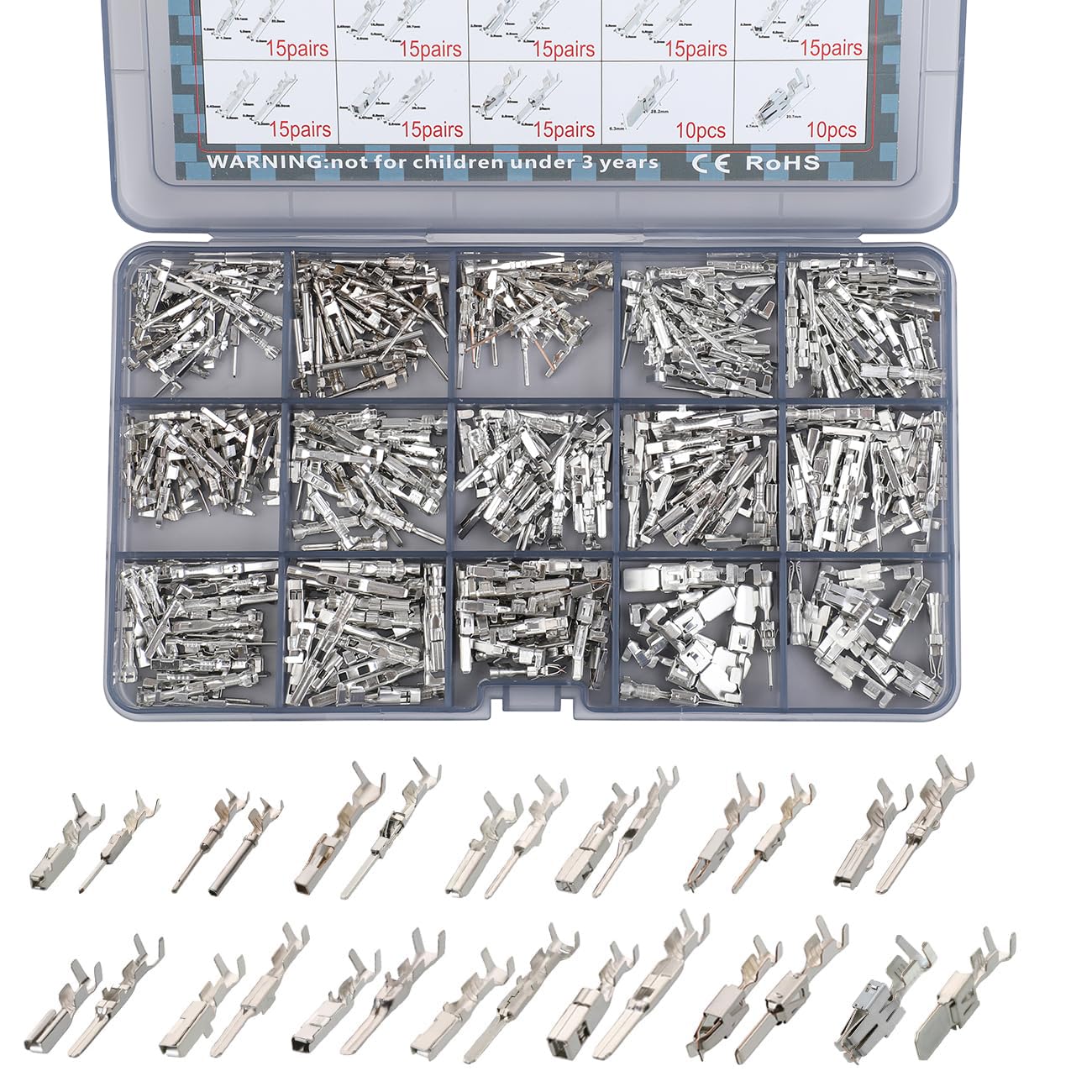 430Pcs 28types Automotive Car Electrical Terminal Pins auto Connectors Kit Metri-Pack pins kit Male&Female Wire Connector Terminal Wire Harness Wiring