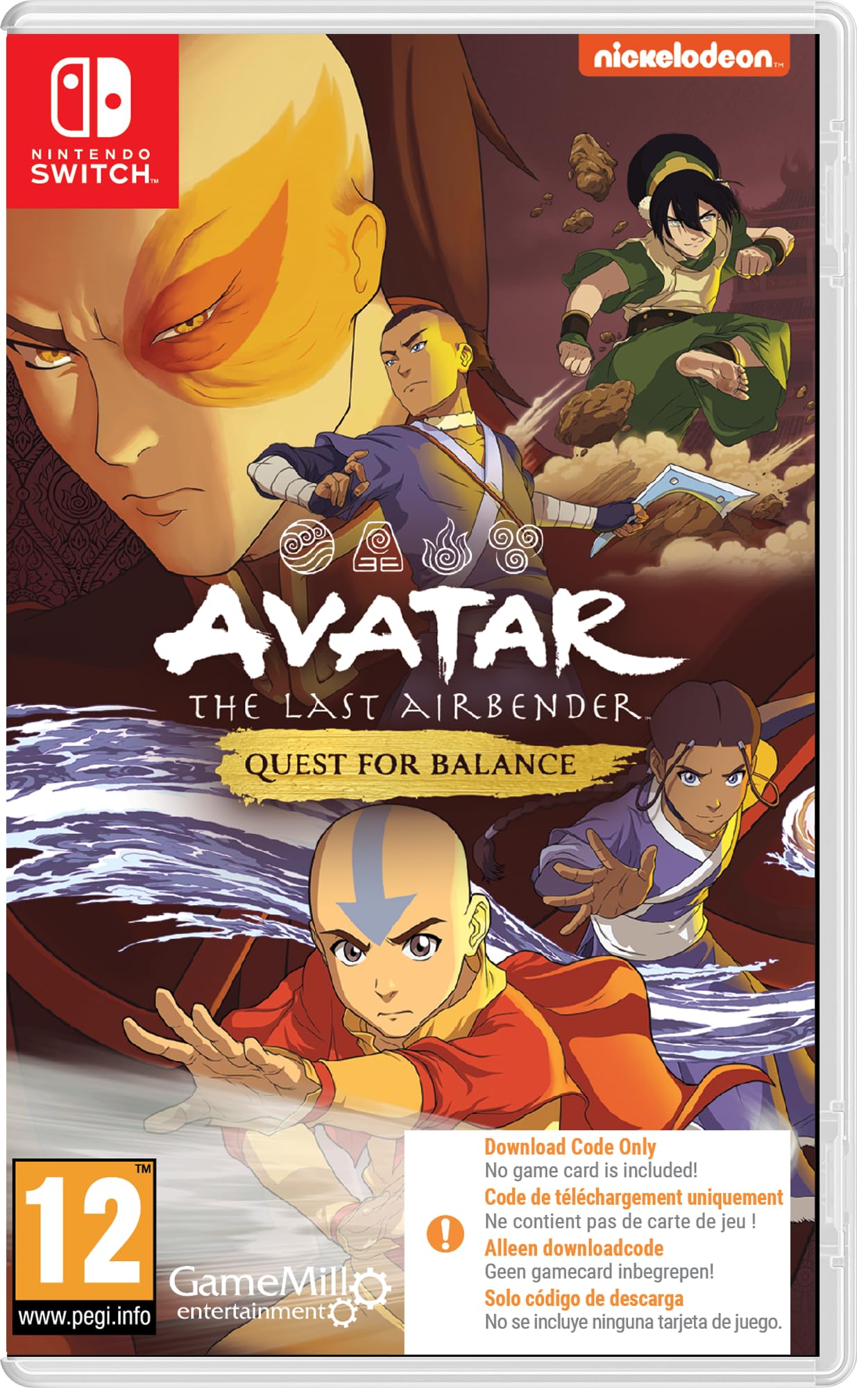 Gamemill Entertainment Avatar The Last Airbender Quest For Balance - Nintendo Switch (Cib)
