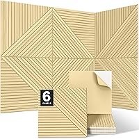 Vista 16 de JBER Paquete de 6 paneles acústicos artísticos, paneles de pared insonorizados de 72 x 48 pulgadas, paneles de pared autoadhesivos grandes, paneles