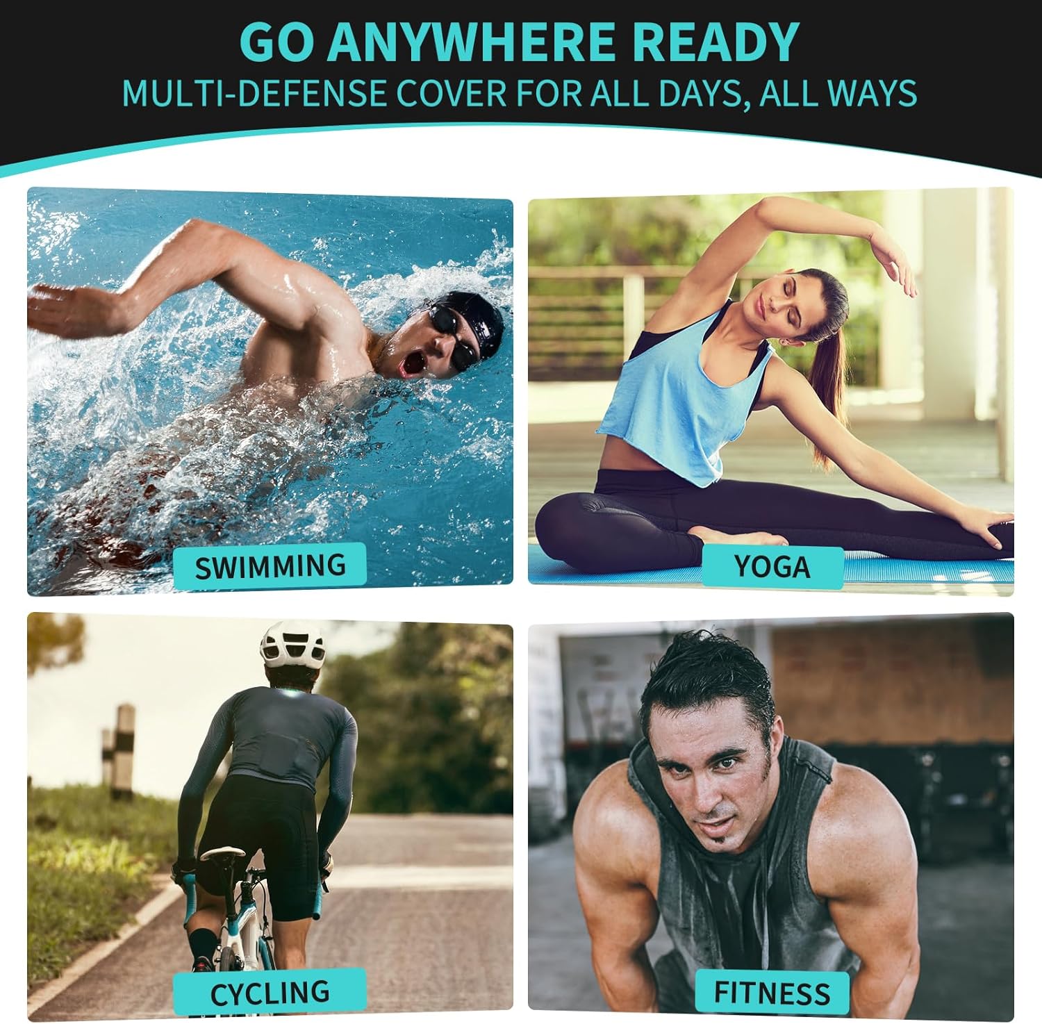 Waterproof 2 Pack Car Seat Towel Cover After Gym, Sweatproof Universal Fit Towel Seat Covers Washable Non-Slip Front Towel Bucket Seat Protector for Cars SUVs Vans Trucks(Black,2-Pcs) - Image 9